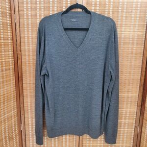 ◇ Armani Exchange Mens V-Neck Long Sleeve Merino Wool Sweater Size Large